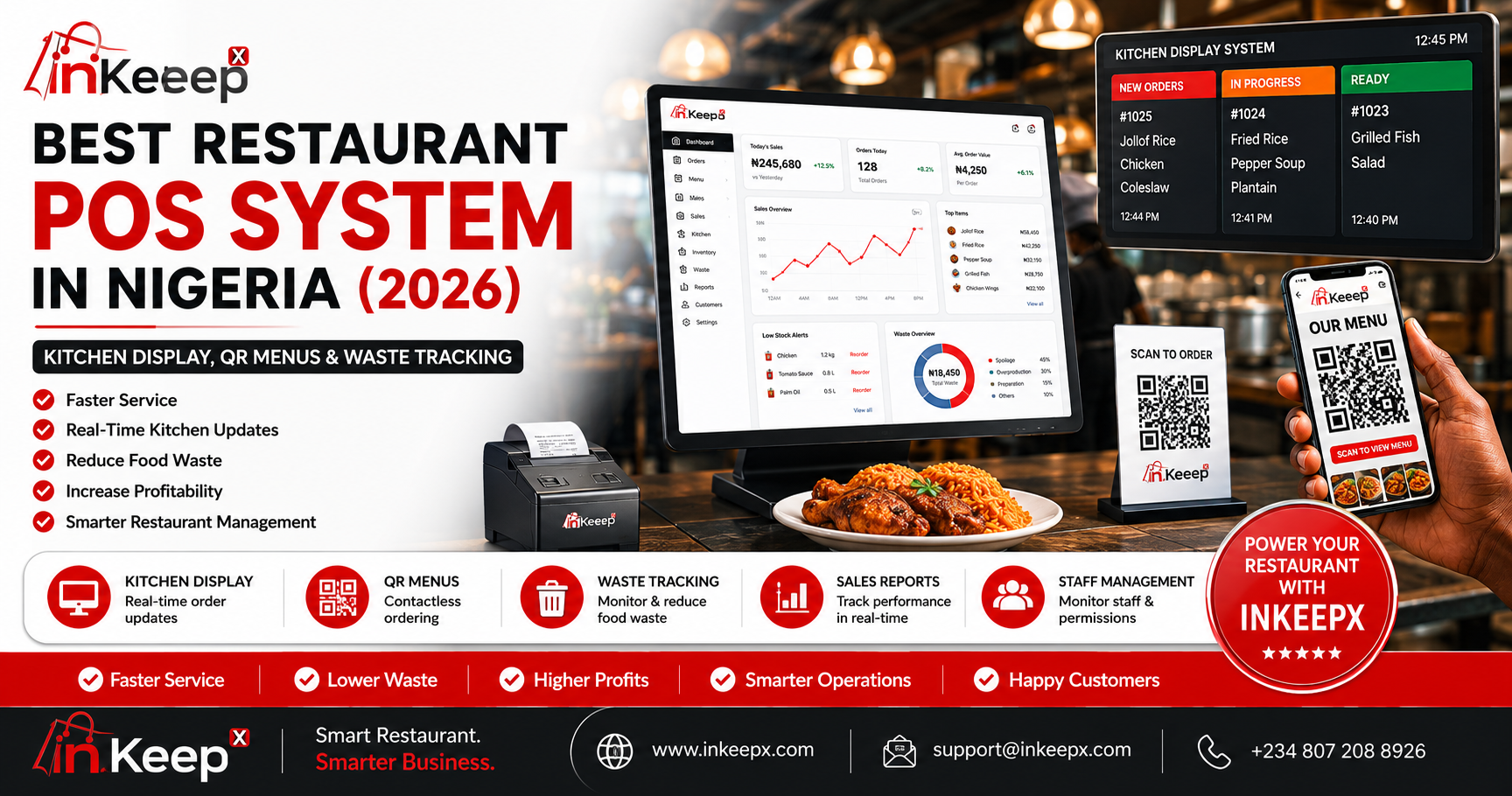 Best Restaurant POS System in Nigeria (2026): Kitchen Display, QR Menus & Waste Tracking