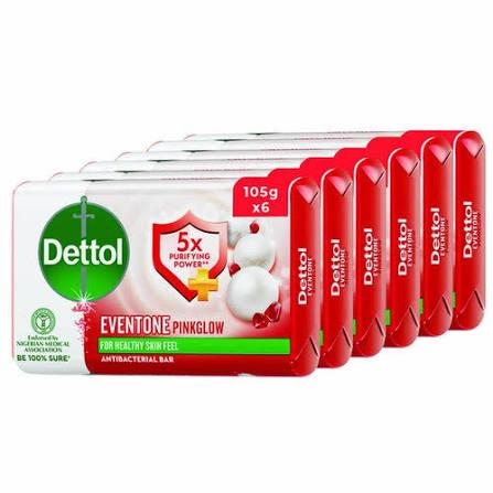 Dettol Eventone Pinkglow Antibacterial Bar Soap